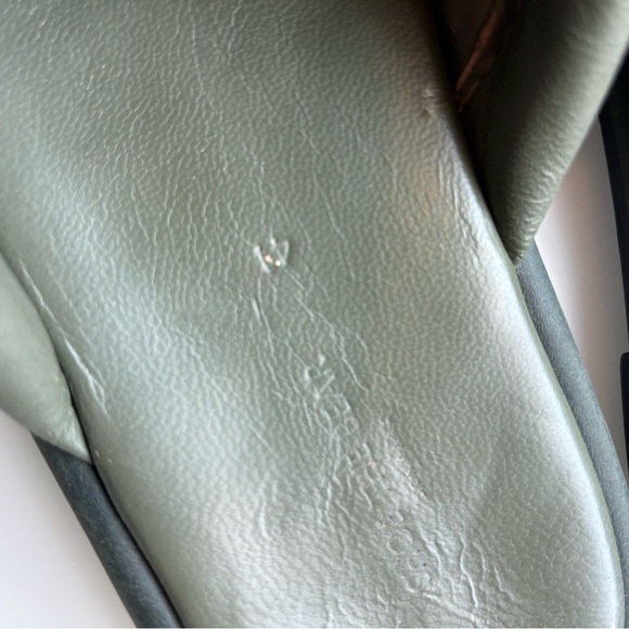 Women's Olive Slide Sandals - Picture 3 of 3